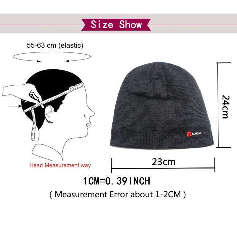 Gorro de inverno Masculino Feminino revestimento interno