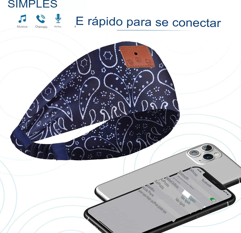 Headband com fone bluethooth